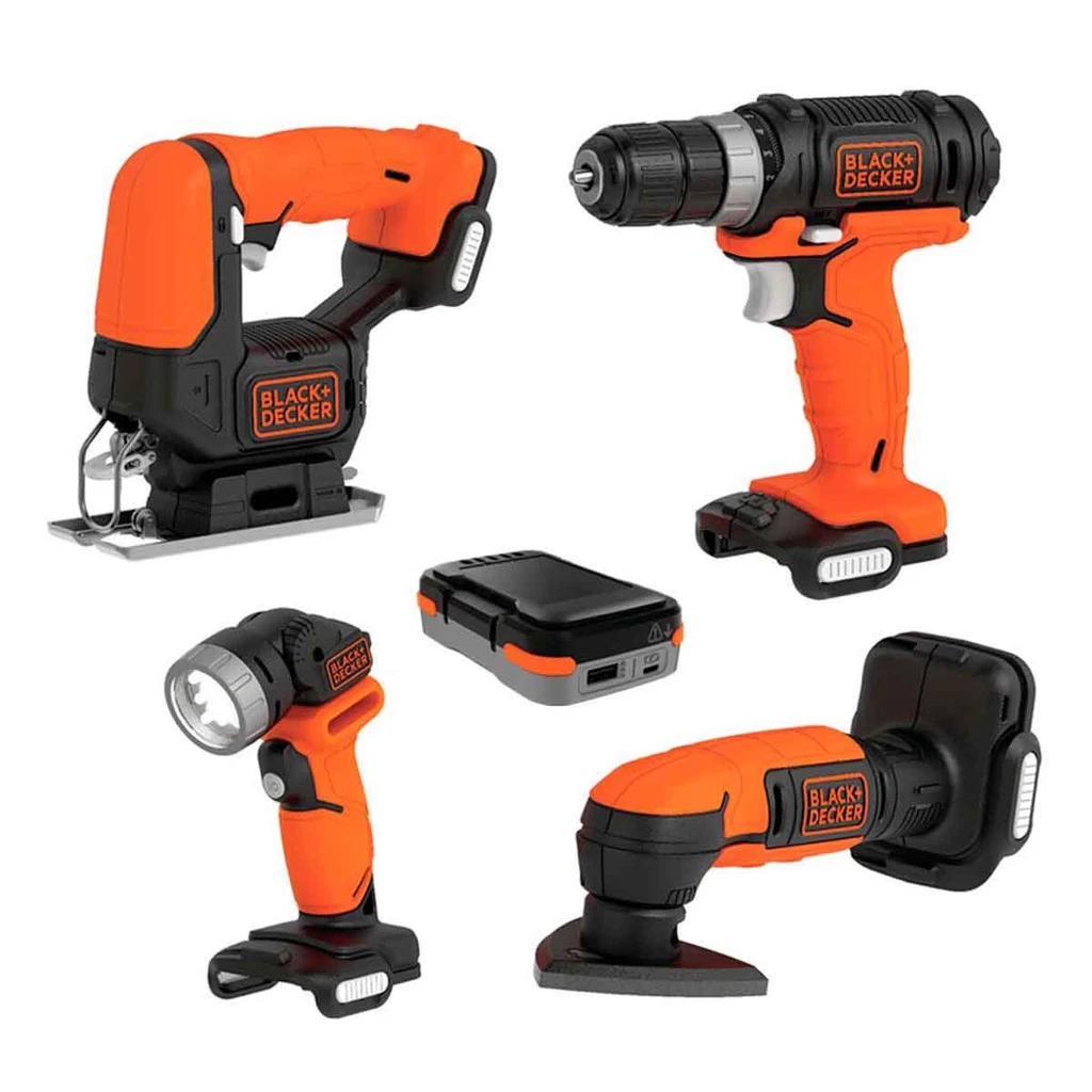 Kit Ferramentas Sem Fio 4X1 Bateria 12V Black & Decker Gopak