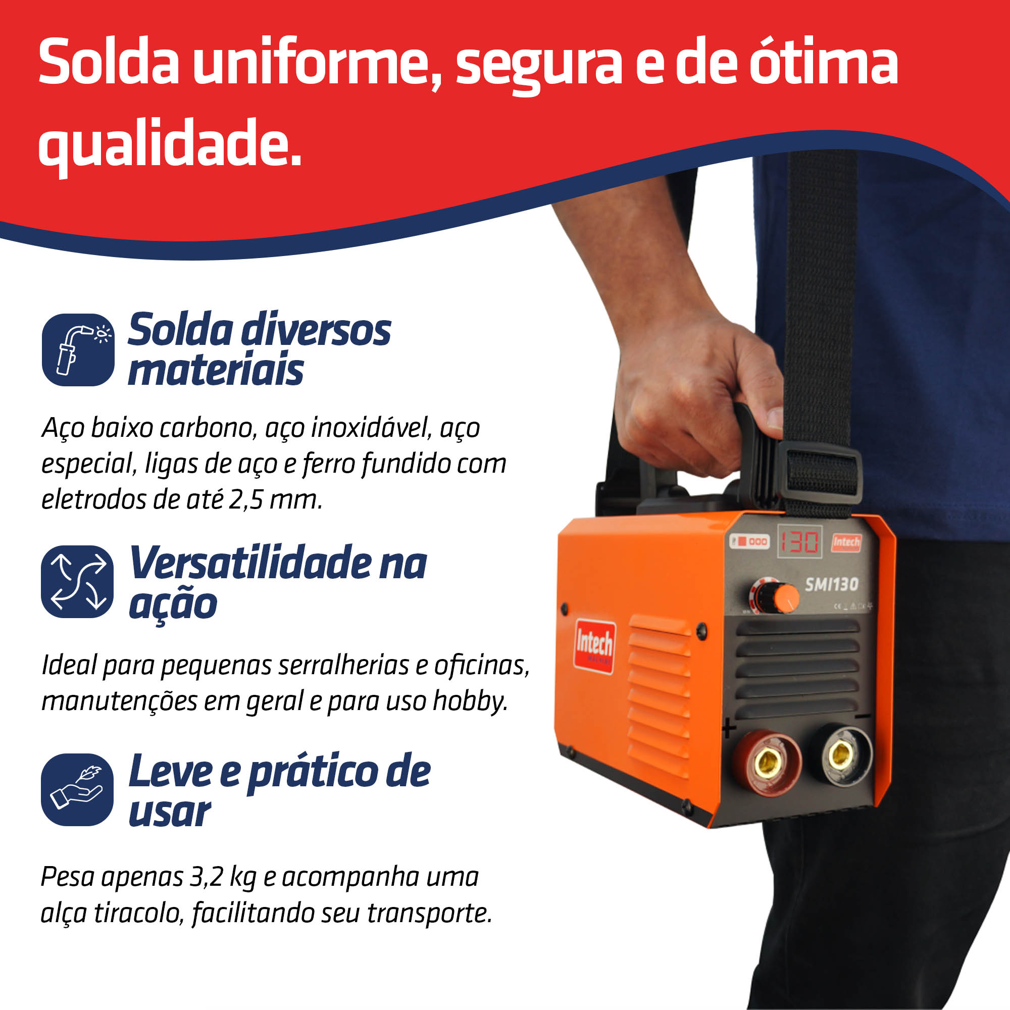 Inversor para solda SMI130 Intech Machine - Imagem 3