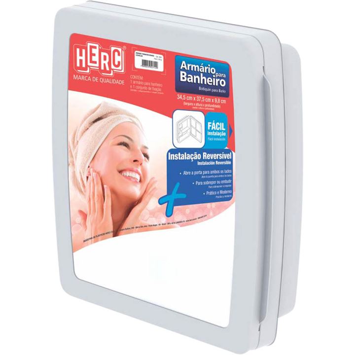 ARMARIO PLASTICO 34X37X10 BRANCO HERC