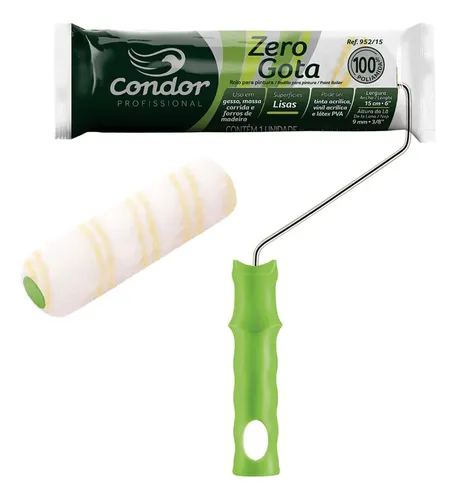 Rolo De Lã Zero Gota Com Suporte 15cm 952 Condor