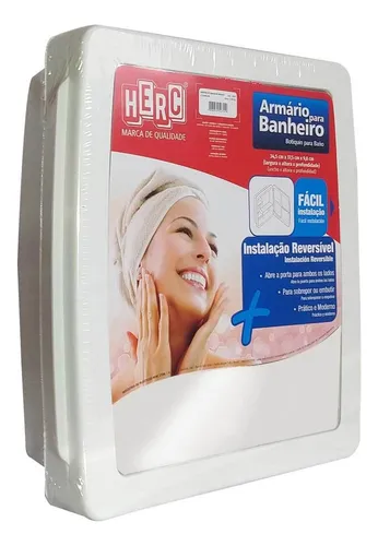 ARMARIO PLASTICO 34X37X10 BRANCO HERC - Imagem 2