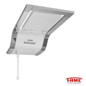 Ducha Fame Intense Branco e Cromado Eletrônica 7800w 220v Super Potente